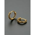 thumbnail image 6 of ChainsProMax Octopus Hoop Earrings for Men Women, Black/18K Gold Plated 316L Stainless Steel Earrings, 6 of 9