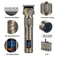 thumbnail image 3 of 6-IN-1 Men's Hair Clipper Set Electric Body Hair Trimmer Beard Shaver Nose Trimmer Haircut Kit Engraving Cutter Guide Combs Fully Washable USB Rechargeable, 3 of 7
