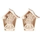thumbnail image 1 of 2 uds casa para pájaros con luz cálida patrones de flores huecas colgante de adorno para jaula de pájaros, 1 of 5