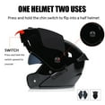 thumbnail image 6 of Motorcycle Helmet Flip-Up Modular Helmets with Bluetooth, DOT Approved Helmet Full Face Helmet Scooter Helmet Crash Helmet Double Anti-Fog Visors Ideal for Men Women, 6 of 8
