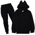 thumbnail image 4 of Toddler Girls' Outfits Kids Long Sleeve Hoodie Sweatshirt Pants Casual Solid Outfit For Big Sweatsuits 9-10 Years, 4 of 4
