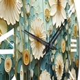 thumbnail image 3 of Designart "Green Blue Calm Oasis III" Abstract Botanicals Oversized Wall Clock, 3 of 5