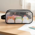 thumbnail image 3 of allydrew 2 Compartment Large Grid Transparent Mesh Pencil Case, Pencil Pouch for Stationery Tools, Makeup, and Travel, Black, 3 of 5