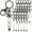 11pcs Black, variant on Bulk Set of 11 Metal Keychain Bars for DIY Bead Crafts.