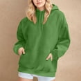 thumbnail image 2 of DDAPJ pyju Oversized Drawstring Sweatshirts for Women Cozy Knitting Cotton Pullover Hoodie Drop Shoulder Hooded Sweatshirt with Kangaroo Pocket, 2 of 7
