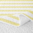 thumbnail image 5 of Manfei Minimalist Check Quilt King,Classic Checkered King Coverlet Set,Yellow White,3pcs,1 Bedspread and 2 Pillowcases, 5 of 7