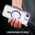 thumbnail image 3 of Decase Magnetic Case for iPhone 16e,Compatible with Mag-safe,Military-Grade Protection,Slim Stylish Non-Yellowing Shockproof Case for iPhone 16e,Clear Anti-Scratch Back Cover,Purple, 3 of 8