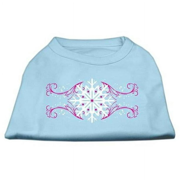 Chemises Sérigraphiées Tourbillons de Flocon de Neige Rose Bleu Bébé S (10)