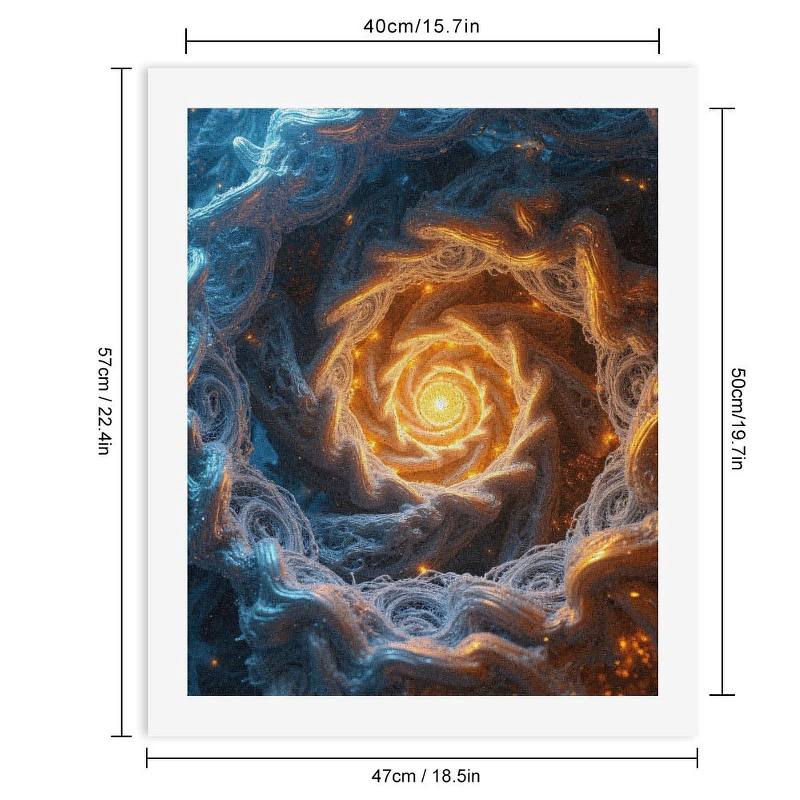 Paint By Numbers Kit for Adults Beginner - DIY Spiral Glow Abstract Art Pattern Canvas Painting Kits for Adults, Frameless Paint By Number for Adults for Home Wall Decor 16x20 Inch