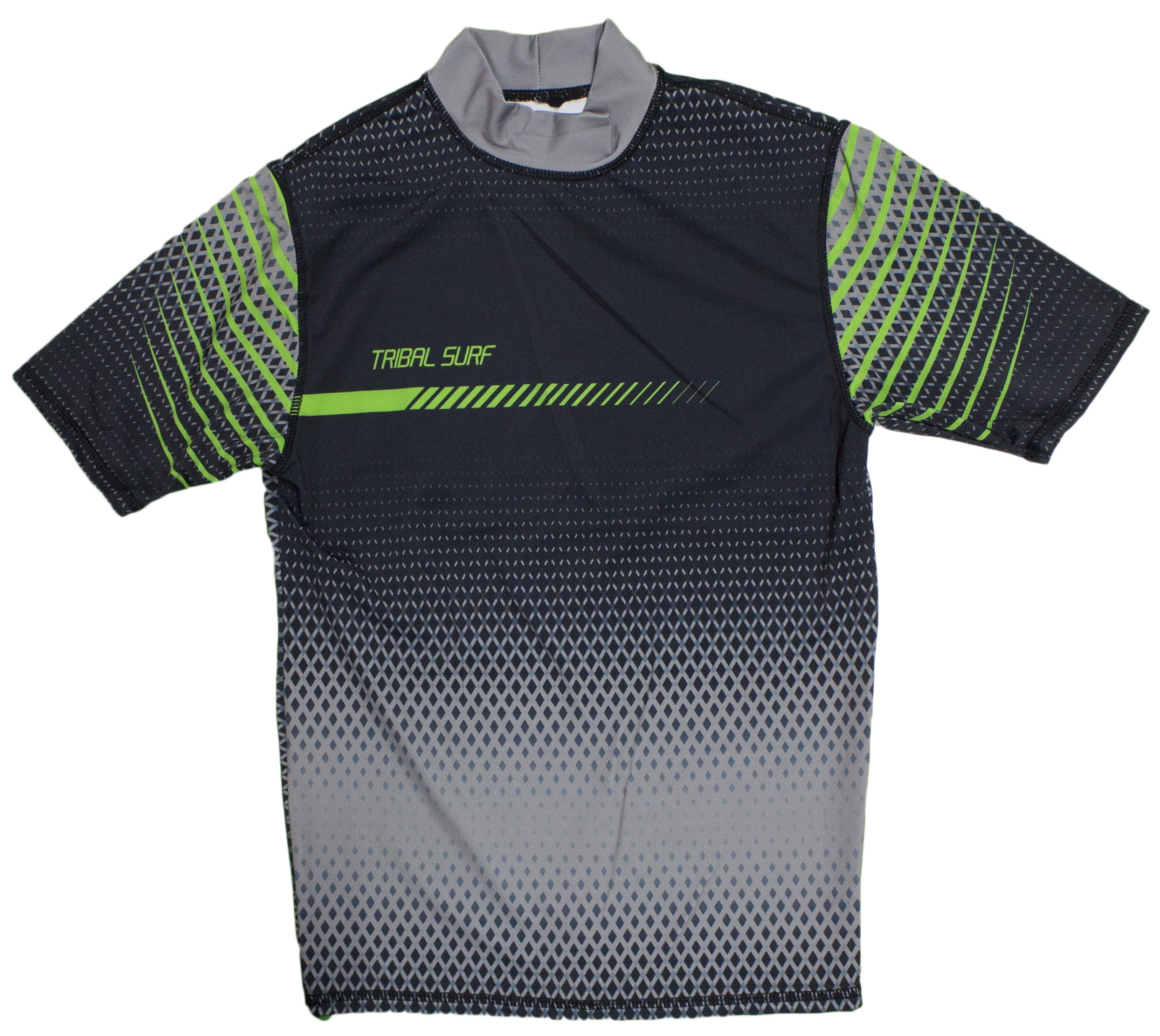 Tribal Surf RGMD Men's Short Sleeve Fast Dry Rash Guard UPF 50+ (Gray