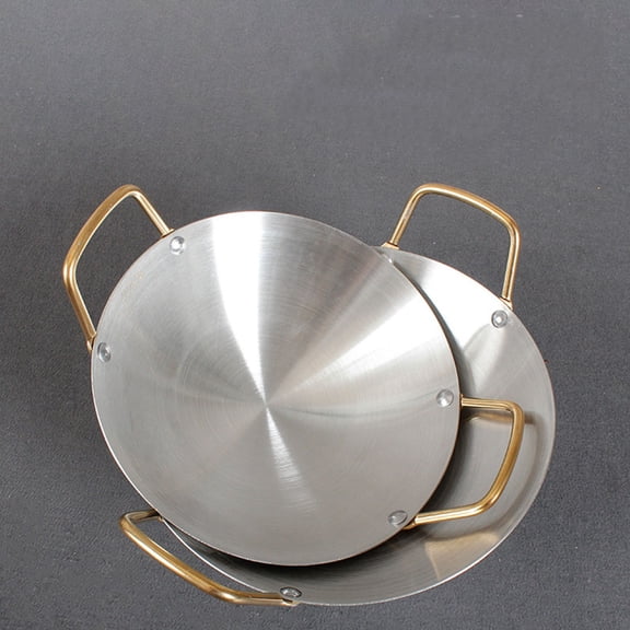 UPOUART Stainless Steel Hot Pot Cooking Pan, Round Heating Pot for Kitchen, Household Cookware, 1 Piece Set