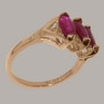 thumbnail image 3 of LBG British Made 9k Rose Gold Natural Ruby Womens Anniversary Ring - 33 size options - Size 7.75, 3 of 5