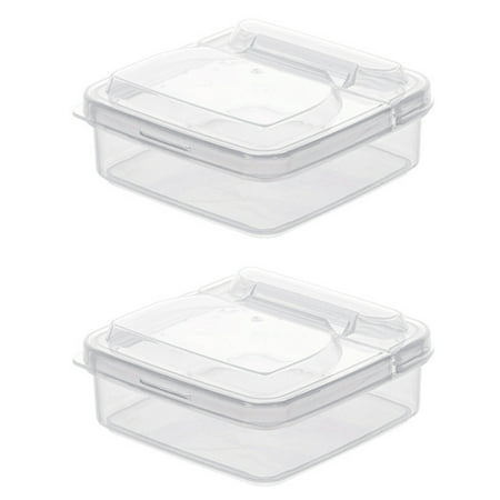 

Hemoton 2pcs Cheese Slice Cases Butter Boxes Food Serving Dishes Fresh-keeping Cases