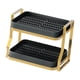 thumbnail image 3 of Estante organizador de encimera de cocina de doble capa, escurridor de tazas y vasos Negro, 3 of 8