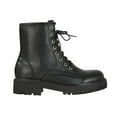 thumbnail image 3 of XY London Womens Hermoine Low Block Heel Biker Boots, 3 of 5