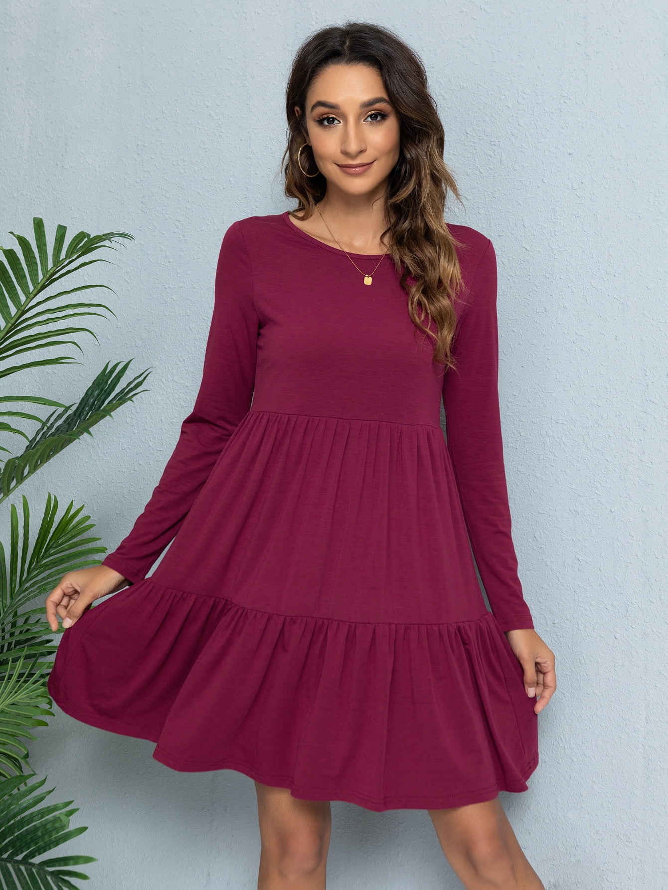Tiered Ruffle Hem Dress main image 1