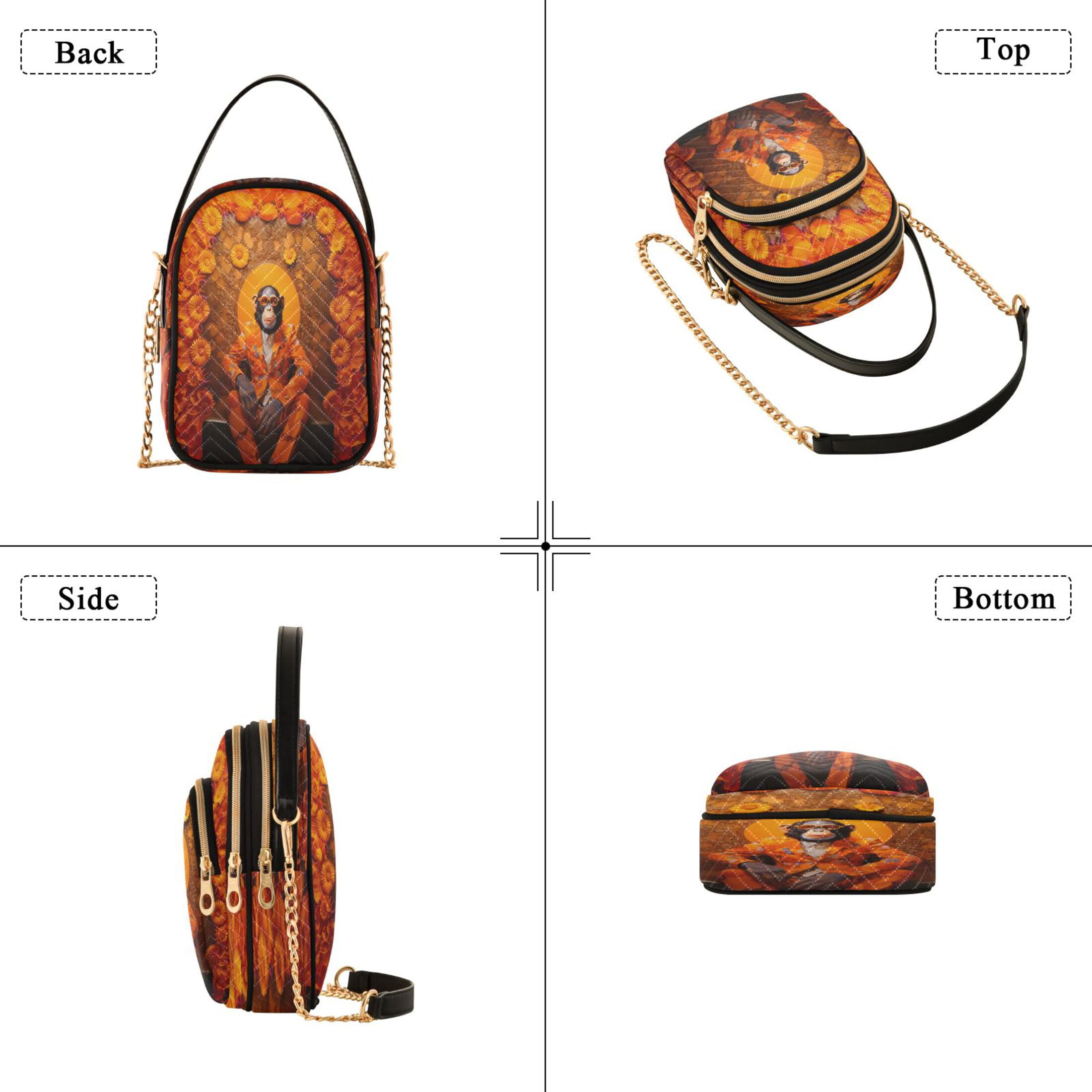 ALAZA Monkey Banana Crossbody Bag – Quilted Shoulder Bag For Women, Fun Tropical Print Phone Purse - View #10