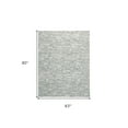 thumbnail image 2 of 5' X 8' Gray Green And Ivory Striped Distressed Stain Resistant Area Rug, 2 of 7