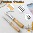 thumbnail image 3 of 4 Sizes Straw Punch With Wooden Handle, Round Hole Making Tool For Cafe Beverage Lemonade Holder Supplies !, 3 of 6
