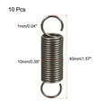 thumbnail image 2 of Unique Bargains 1.0x10x40mm Spring Steel Small Dual Hook Tension Spring, 10pcs, 2 of 3