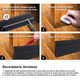thumbnail image 4 of Guardapolvo Cubre Puerta Atrapa Polvo 3 Piezas negro/rojo, 4 of 5