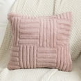 thumbnail image 6 of Decorative Throw Pillow Cover 17x17 Inch | Striped Removable Cushion Case with Hidden Zipper | Soft Breathable Fabric | Solid White Gray Pink Green | Cozy, Durable, No Deformation, Modern Accent, 6 of 6