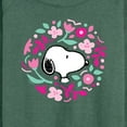 thumbnail image 3 of Peanuts - Snoopy Valentine Floral Circle - Women's Lightweight French Terry Long Sleeve Shirt, 3 of 6