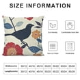 thumbnail image 5 of Nawypu  Throw Pillow Covers  Canvas Floral Cartoon Shadow Bird Silhouette Cushion Cases for Couch Sofa Home Decoration Navy Blue Bird Red Flower, 5 of 5