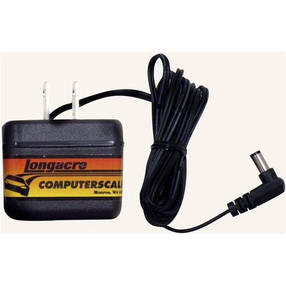 Longacre LON52-72550 Replacement Charger Scale with 12V Output & 110V Input Wall Outlet, Black
