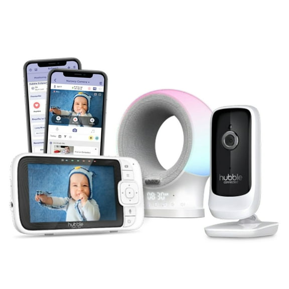 Hubble Connected Eclipse  and Nursery Pal Link Video Baby Monitor Bundle.  Eclipse  Portable Soother.  Nursery Pal Link Baby Monitor, Single Camera.