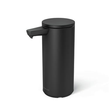 Simplehuman 9 oz. Touch-Free Automatic Rechargeable Sensor Liquid Soap Dispenser, Matte Black Steel