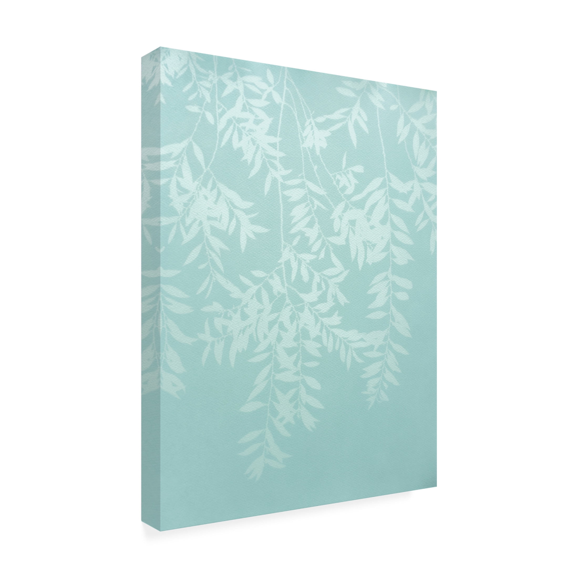 Canvas Wall Art - Christine So 'Celadon Willow 1' Wall Art for Living Room, Bedroom, or Office Décor by Trademark Fine Art - 14 x 19 Inches