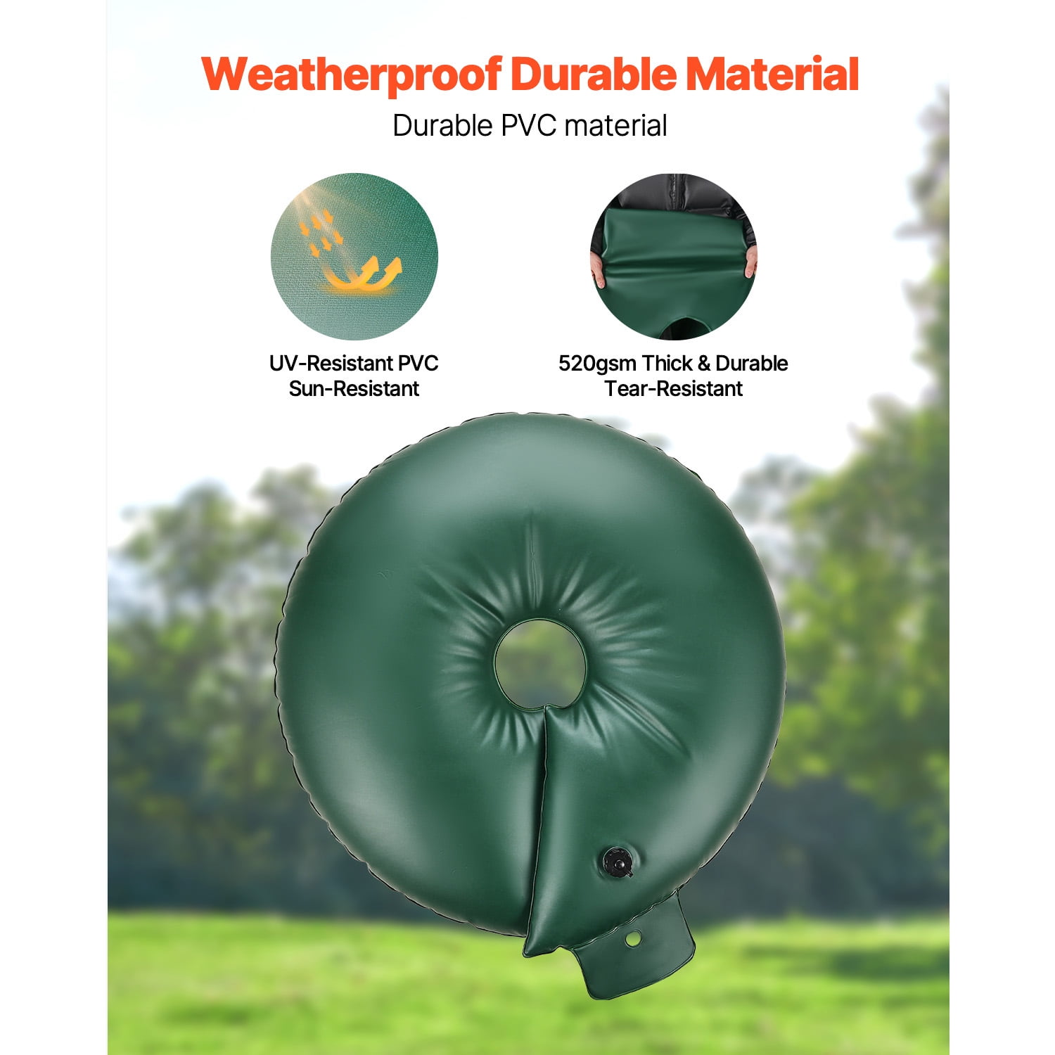 KFFKFF Arbor Hydration Circles, Set of 4, 20-Gallon Tree Hydration Sacks, 6-9 Hours Gradual Dispensation, Reusable Botanical Water Pouches, Water Conservation, Robust Irrigation Method