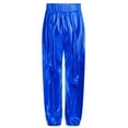 thumbnail image 2 of Sholeno Kids Girls Boys Metallic Jazz Hip Hop Street Dance Jogger Cargo Pants Performance Party Harem Trousers Royal Blue 14, 2 of 6