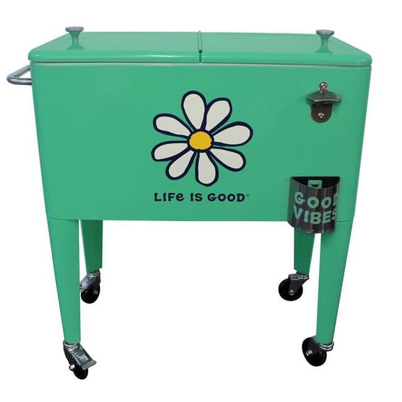 Leigh Country  Leigh Country Life is Good 60qt. Rolling Cooler - Flower