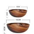 thumbnail image 3 of Acacia Wood Flat Bottom Mixing Bowl (Add Yfz240719503 Attribute) a Clearance! Kaireo Food Storage, 3 of 5