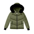 thumbnail image 5 of Womens Coats Waterproof Windproof Zip Up Winter Coats Warm Snow Jacket Winter Jacket Outerwear with Pockets,Coats for Women Army Green L, 5 of 5