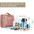thumbnail image 4 of Hanging Travel Toiletry Bag Cosmetic Make up Organizer Cosmetic Bag With Handle,Large,Orange Leopard, 4 of 4