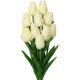 thumbnail image 1 of 10pcs tulipán imitación flor-blanco leche Adepaton LRWJ462-1, 1 of 7