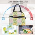 thumbnail image 4 of Uemuo Daisies Flowers Printed Lunch Bag Lunch Box Reusable Insulated Lunch Tote Bag, Leakproof Thermal Cooler Sack Food Handbags Case High Capacity, 4 of 5