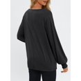 thumbnail image 4 of Gleelaud Womens Fall Fashion Long Sleeve Shirts Fall Tops Pleated Blouse Casual Loose Dressy Basic Tunic Tops Black, 4 of 6