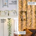 thumbnail image 3 of Efavormart 7FT 20 LED Green Leaf Garland With Lights, Warm White Battery Operated Artificial Vine Fairy Lights Flowers Party Wedding Wall Garden Fake Plants Decor Indoor Outdoor Decoration, 3 of 11