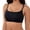 Black, variant on Womens Scoop Neck Sports Bra, Spaghetti Thin Strap U Back Wireless Padded-free Camisole Yoga Tops Workout Yoga Bra Crop Top