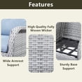 thumbnail image 3 of Bed Bath & Beyond Wicker and Steel Outdoor Glider Swivel Club Chairs - Set of 2, Baby Blue, 3 of 5