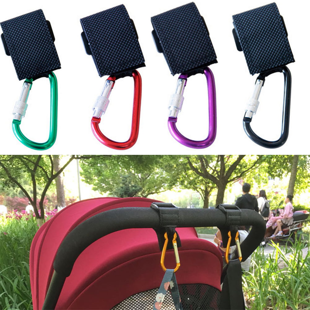 4PCS Universal Mummy Buggy Clip Pram Pushchair Stroller Hook Shopping Bag Holder 