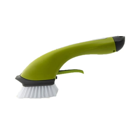 

30x9x10cm Long Handle Cleaning Brushes Automatic Add Detergent Water Spray Cleaning Brush Green