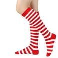 thumbnail image 2 of Resicozy Striped Knee High Socks for Women Knee Socks Tube Socks Athletic Socks Long Socks Knee High Stockings Red, 2 of 6