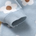 thumbnail image 4 of B91xZ Bodysuits for Baby Girls Oversized Sweater Romper Fall Winter Clothes (Light Blue, 12-18 Months), 4 of 5