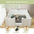 Masiis Whelping Box for Dogs Birthing with Rails 48" L X 48" W, Dogs
