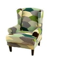 thumbnail image 1 of YOPTOP Chair Covers Slipcovers Stretch Wing Chair Covers Slipcovers Wingback Sofa Covers Armchair Covers Furniture Protector For Wingback Chair,greenwhiteplaid, 1 of 5